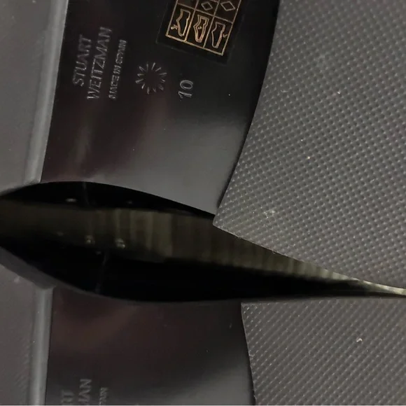 Stuart weitzman Patent Black Studded Loafers - Picture 9 of 11